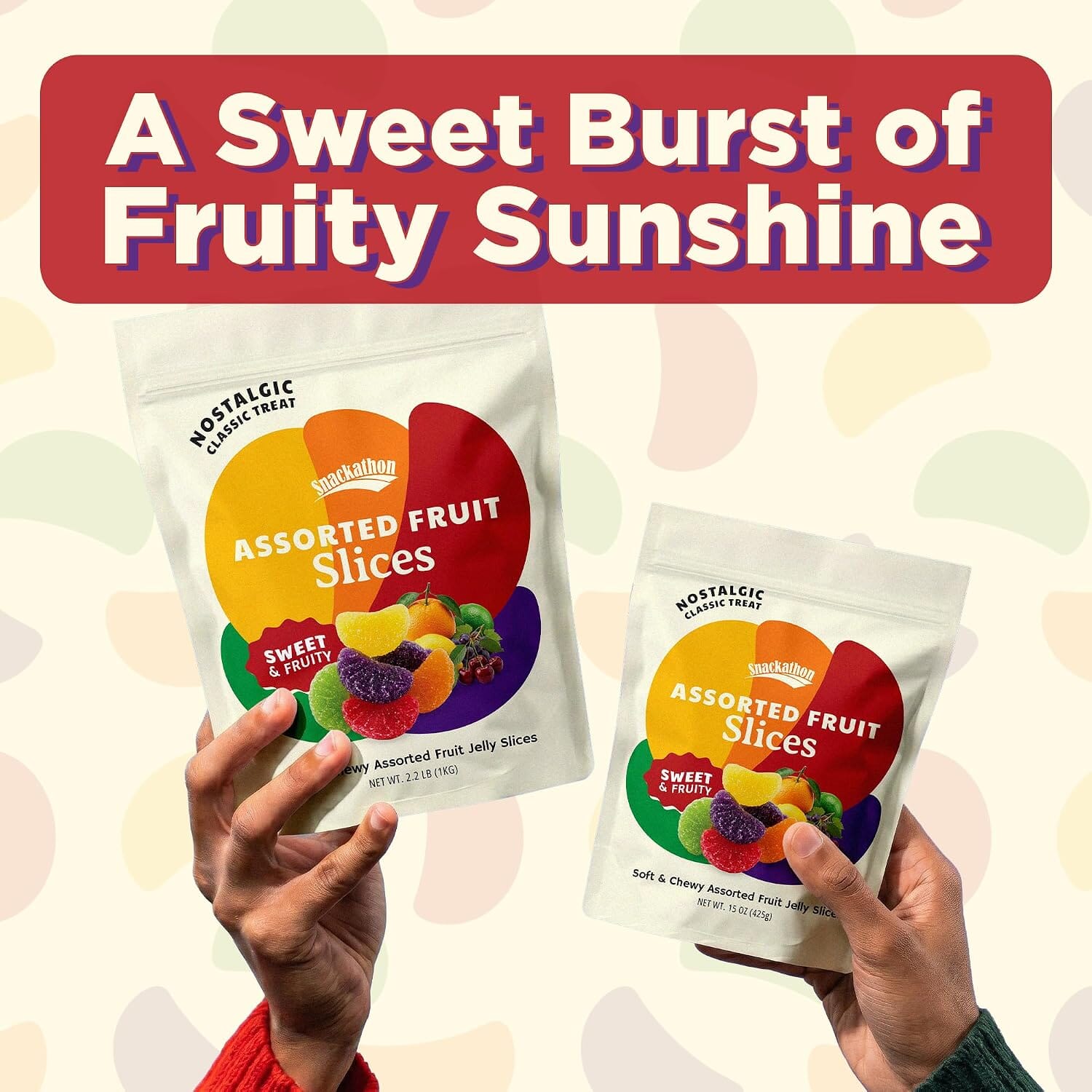 Snackathon Assorted Fruit Slices Candy, Soft & Chewy Slices Snackathon 