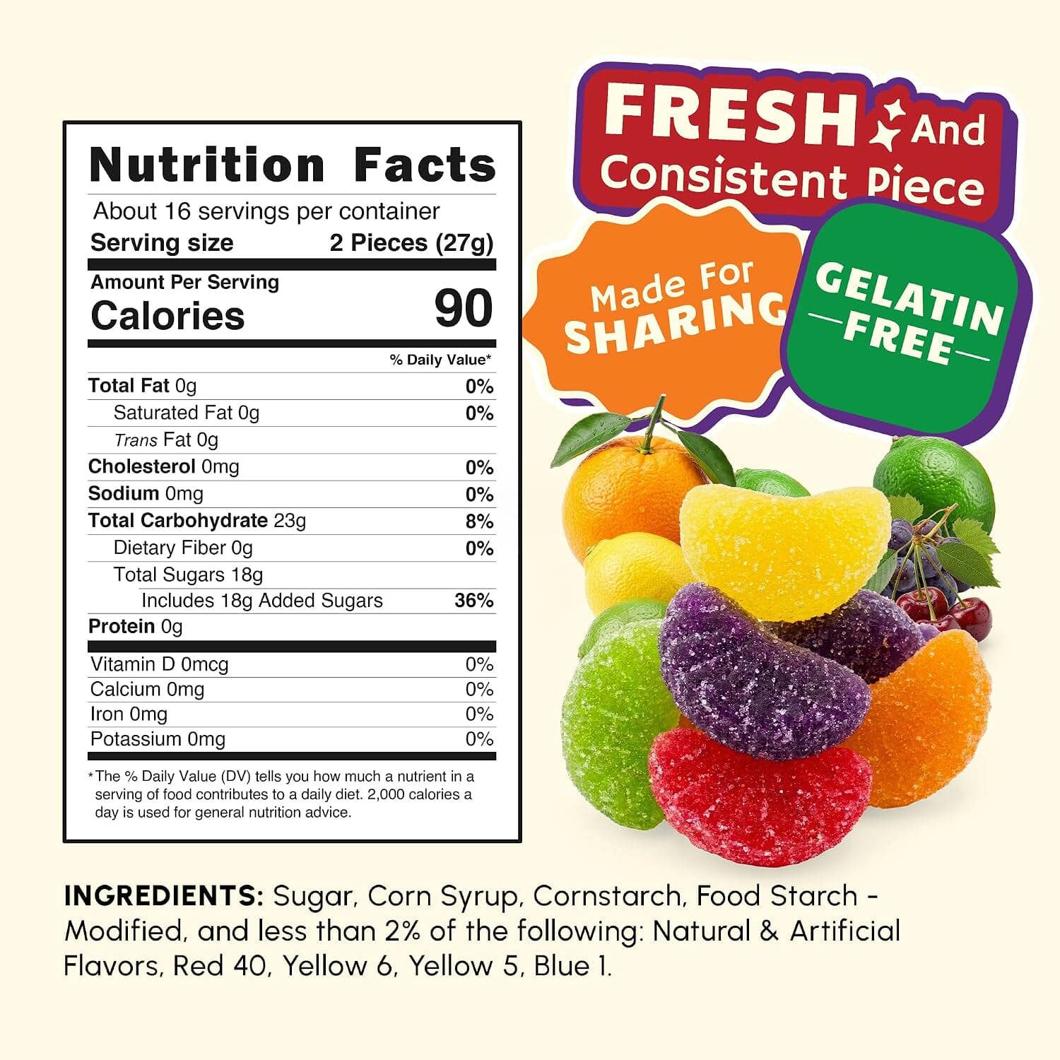 Snackathon Assorted Fruit Slices Candy, Soft & Chewy Slices Snackathon 