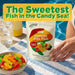 Snackathon Assorted Juju Fish Candy, Lime, Cherry, Orange & Lemon Flavors, 15 Ounce Snackathon 