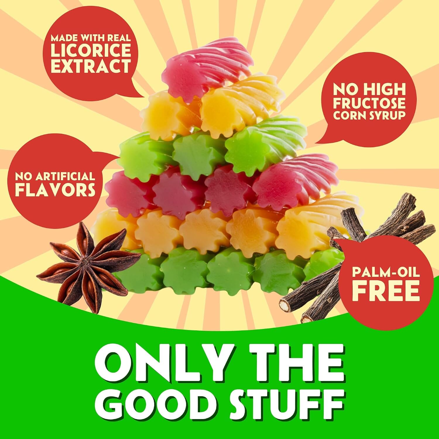 Snackathon Australian Licorice Candy, Natural Mixed Fruit Twists, Soft & Chewy Classic Gourmet Treat for Parties, Candy Bowls & Snacking, Made in Australia (Copy) Snackathon Foods 