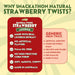 Snackathon Australian Licorice Candy, Natural Strawberry Twists, Resealable Bag, Soft & Chewy Classic Gourmet Licorice for Parties, Snacking & Candy Bowls, Made in Australia Snackathon 