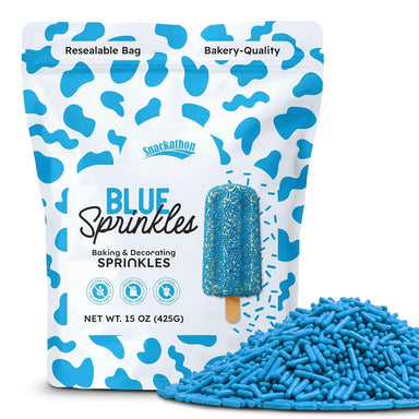 Snackathon Blue Sprinkles (Jimmies), 15 oz Resealable Pouch Snackathon 