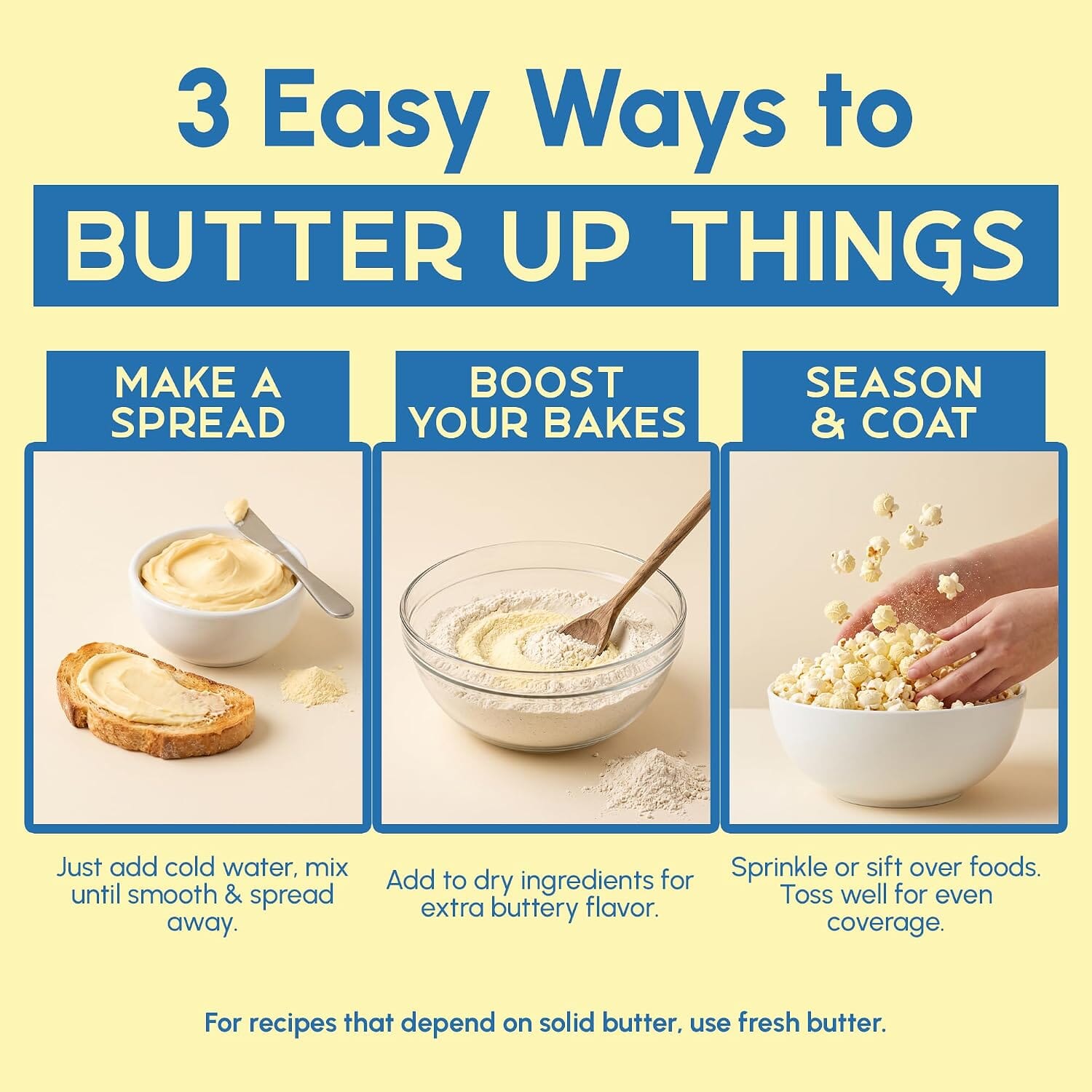 Snackathon Butter Powder, Powdered Butter for Baking & Cooking Snackathon 