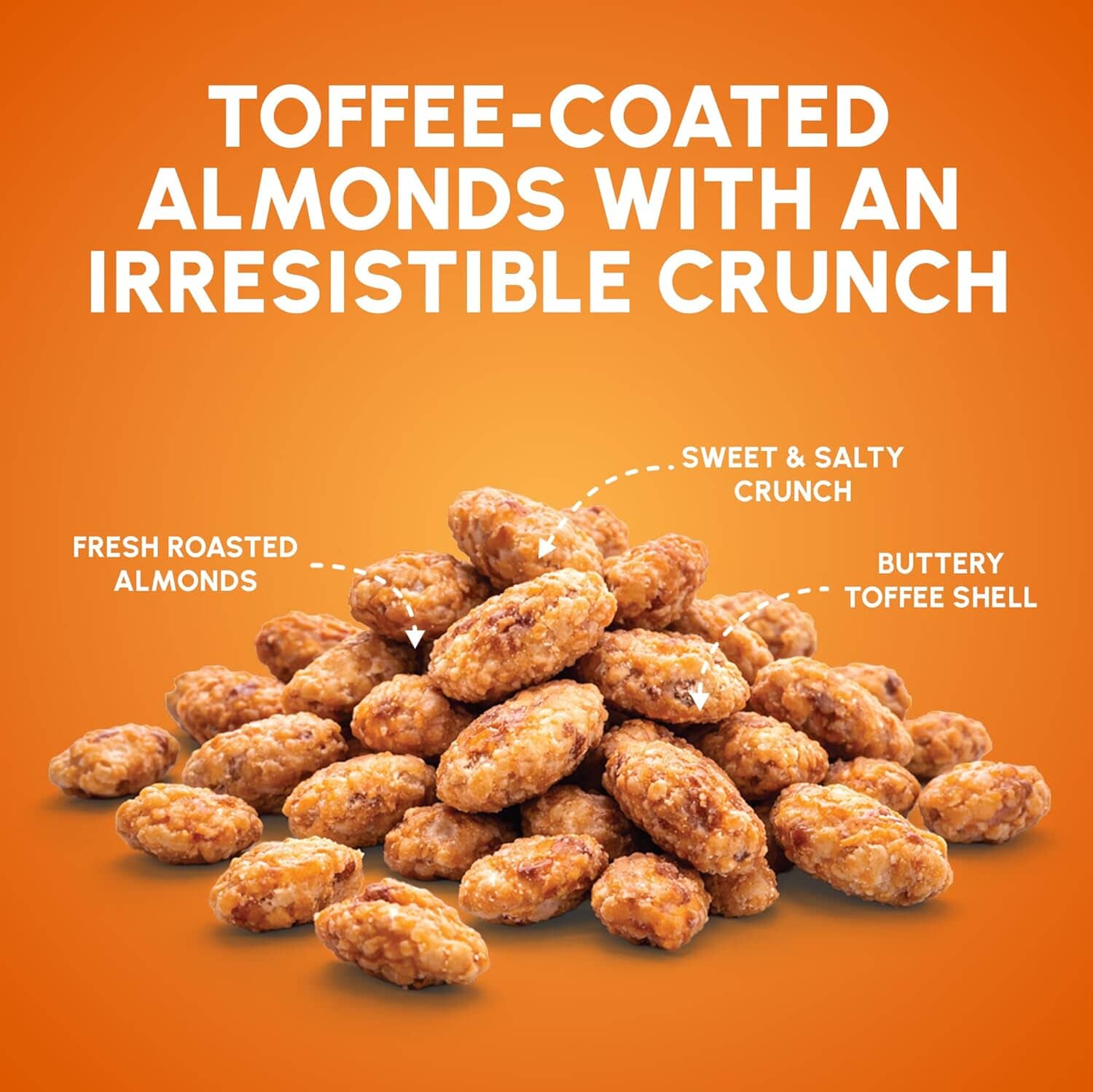 Snackathon Butter Toffee Almonds, Resealable Bag Snackathon 