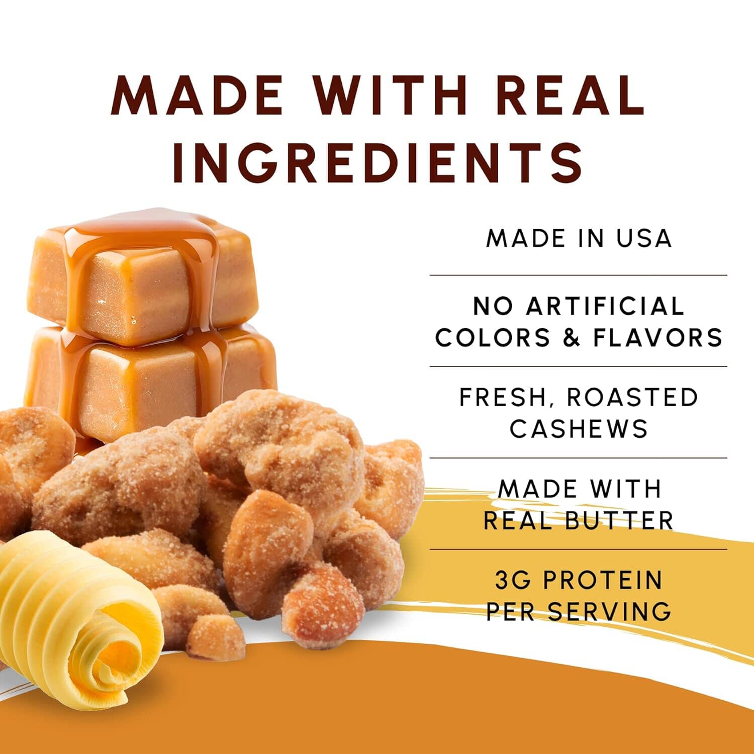 Snackathon Butter Toffee Cashews, Resealable Bag Snackathon Foods 