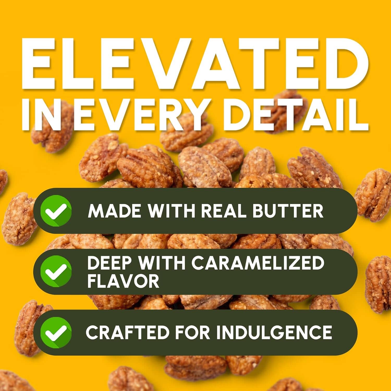 Snackathon Butter Toffee Pecans, Gourmet Glazed Pecans in Resealable Bag, All-Natural Sweet & Crunchy Toffee Coated Snack, Made in USA, Great for Gifting & Charcuterie Boards Snackathon Foods 