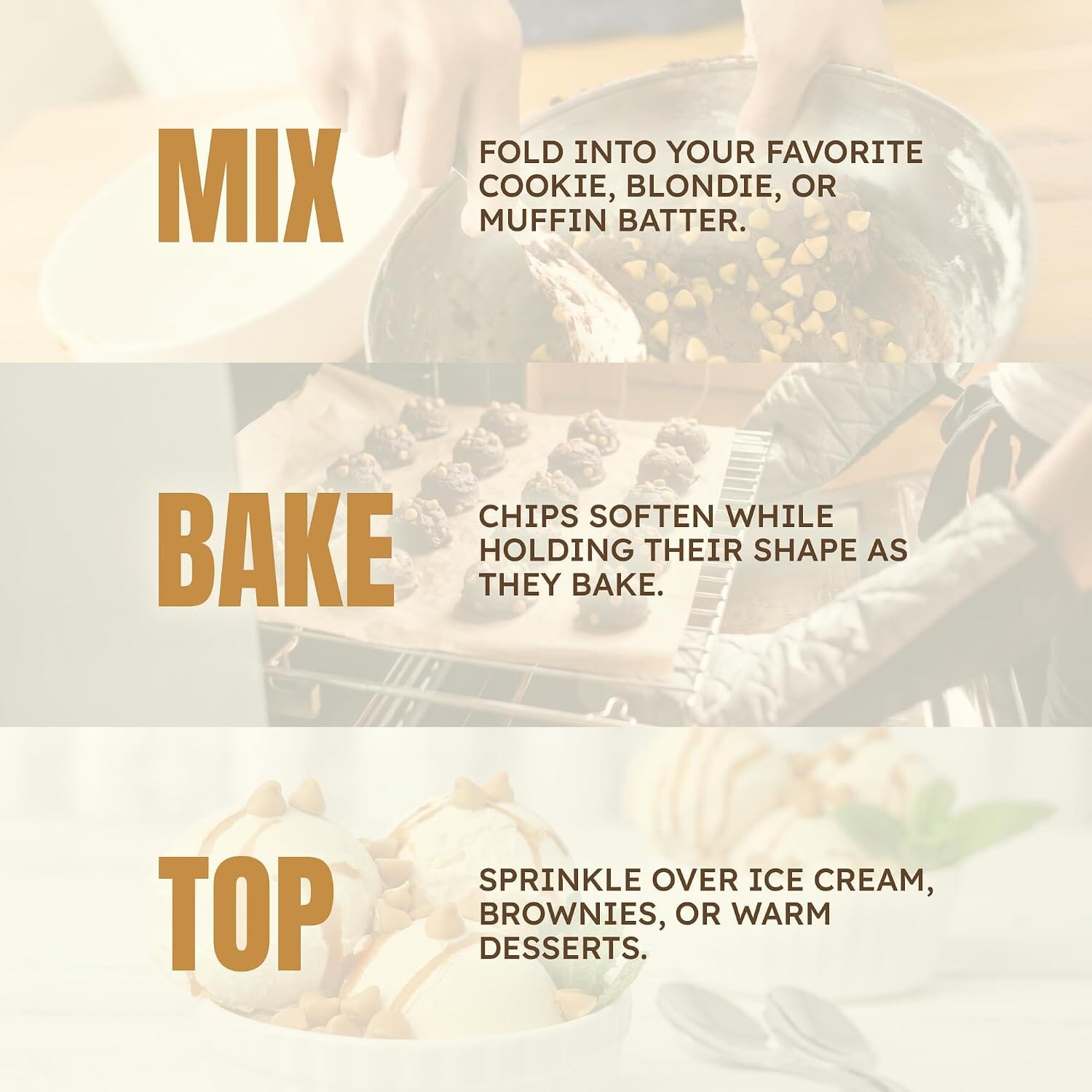 Snackathon Butterscotch Baking Chips, Gluten Free Dessert Topping Snackathon 