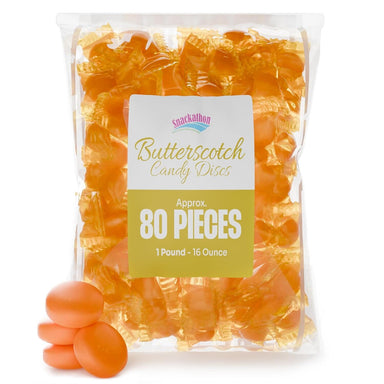 Snackathon Butterscotch Candy Discs, Individually Wrapped Snackathon 1 Pound 