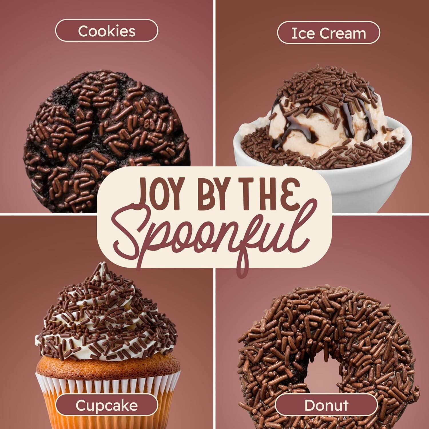 Snackathon Chocolate Sprinkles – Brown Jimmies, 2.2 lb Snackathon 