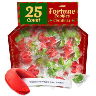 Snackathon Christmas Fortune Cookies, Individually Wrapped Snackathon Christmas 25 Count 