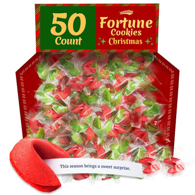 Snackathon Christmas Fortune Cookies, Individually Wrapped Snackathon Christmas 50 Count 