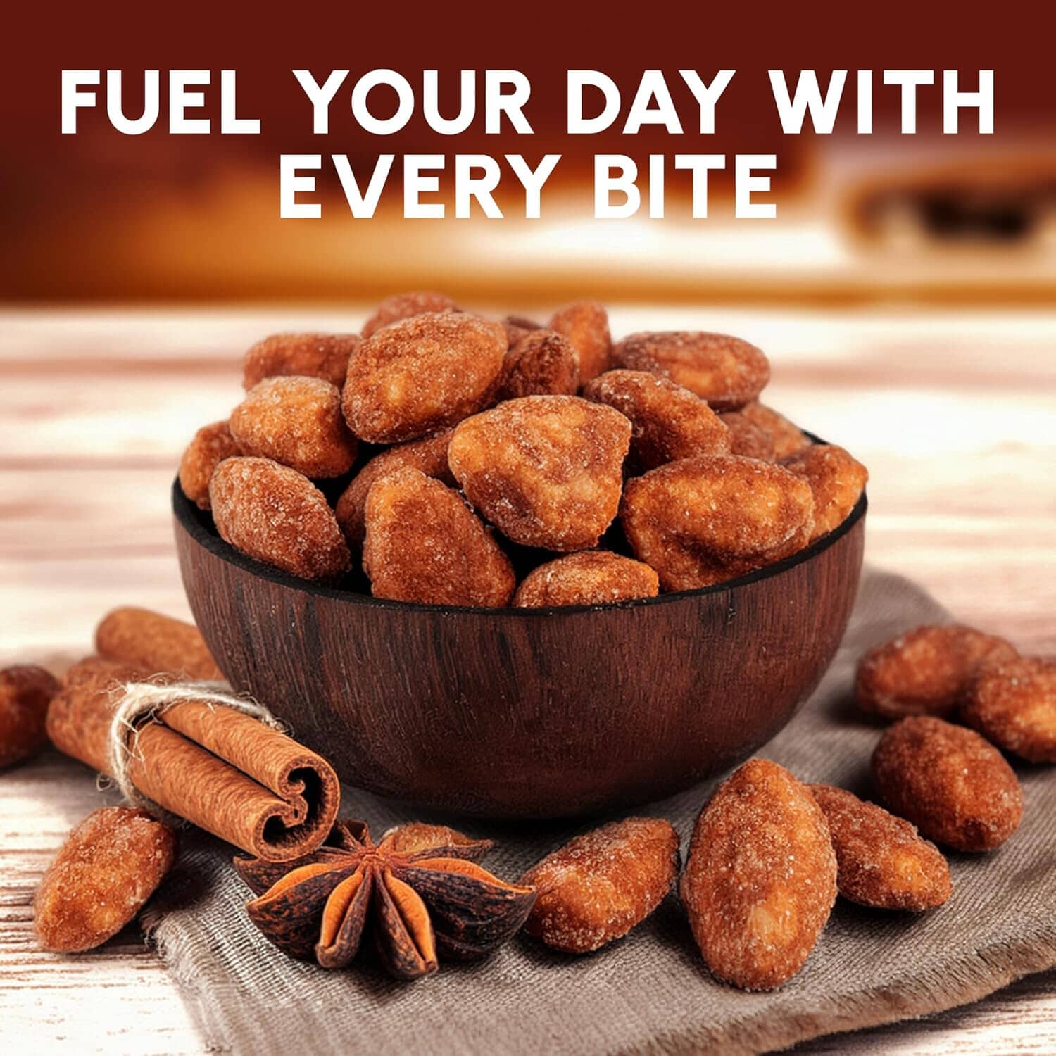 Snackathon Cinnamon Toffee Almonds, Resealable Bag Snackathon 