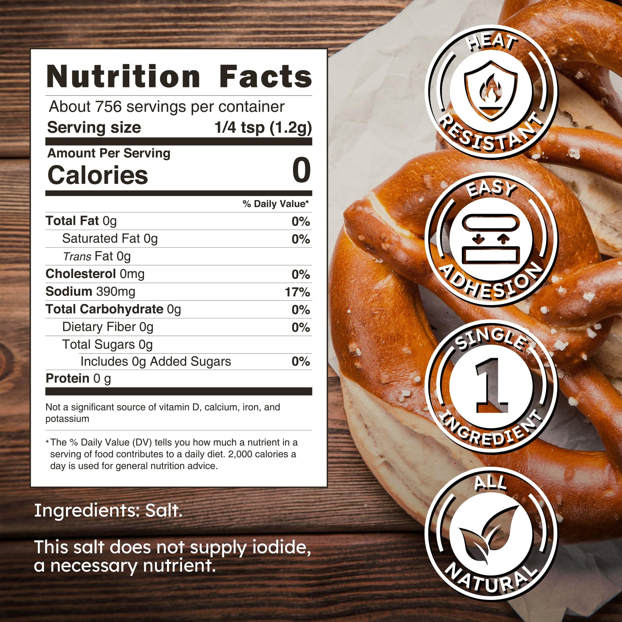 Snackathon Coarse Pretzel Salt Snackathon 