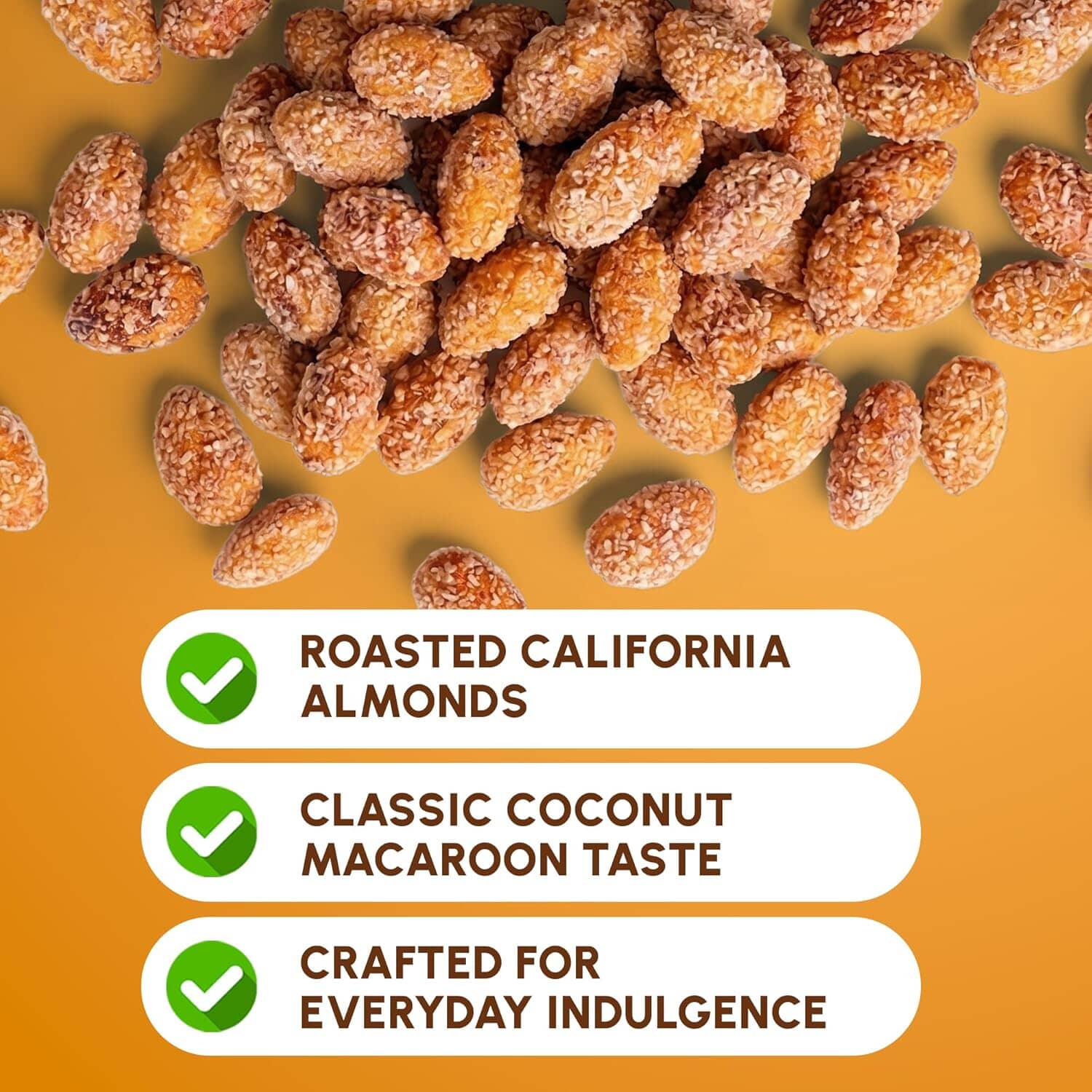 Snackathon Coconut Macaroon Toffee Almonds, Resealable Bag Snackathon 