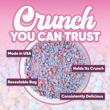 Snackathon Cotton Candy Crunch, 5 oz, Ice Cream Dessert Topping Sprinkles, Crunchy Cotton Candy Flavored Sprinkles, Colorful Crumble Bits for Ice Cream, Frozen Yogurt, Desserts & Cupcakes, Made in USA Snackathon 