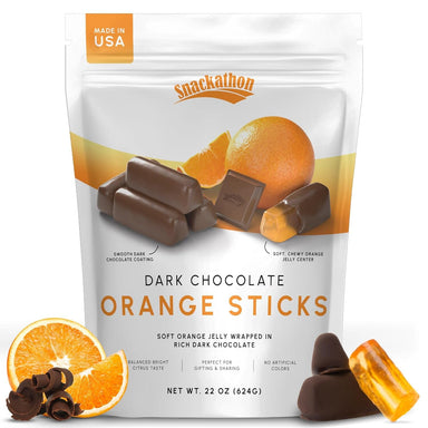 Snackathon Dark Chocolate Orange Sticks, 22 OZ Resealable Bag Snackathon Foods 
