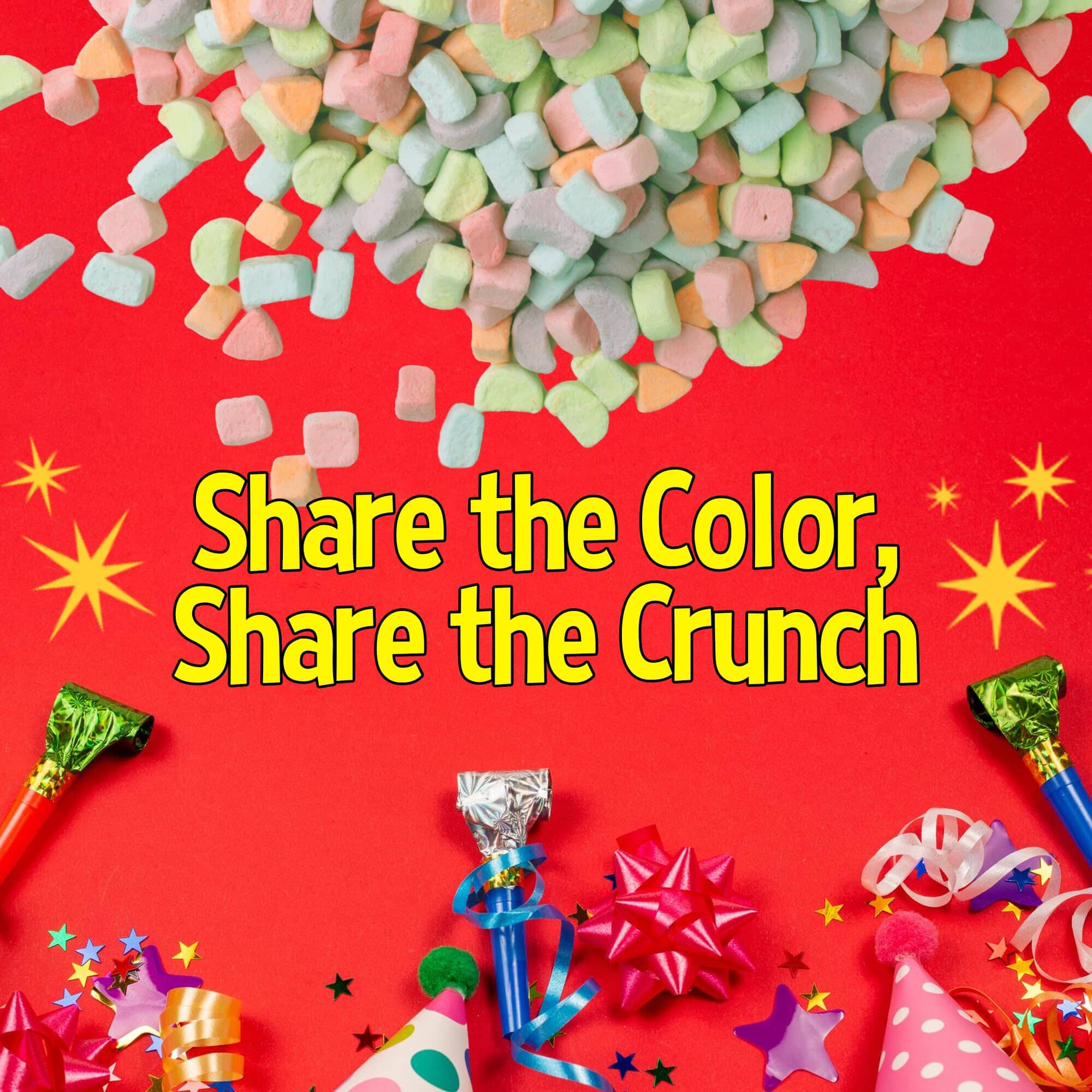 Snackathon Dehydrated Cereal Marshmallows - Assorted Rainbow Mini Bits, Various Sizes Snackathon 