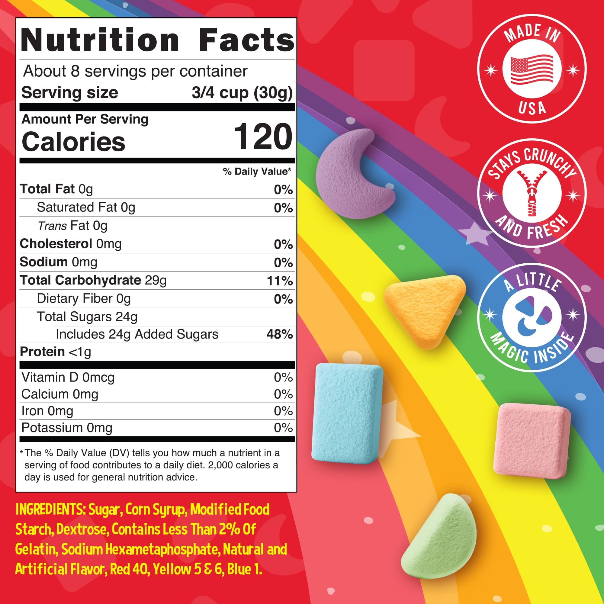 Snackathon Dehydrated Cereal Marshmallows - Assorted Rainbow Mini Bits, Various Sizes Snackathon 