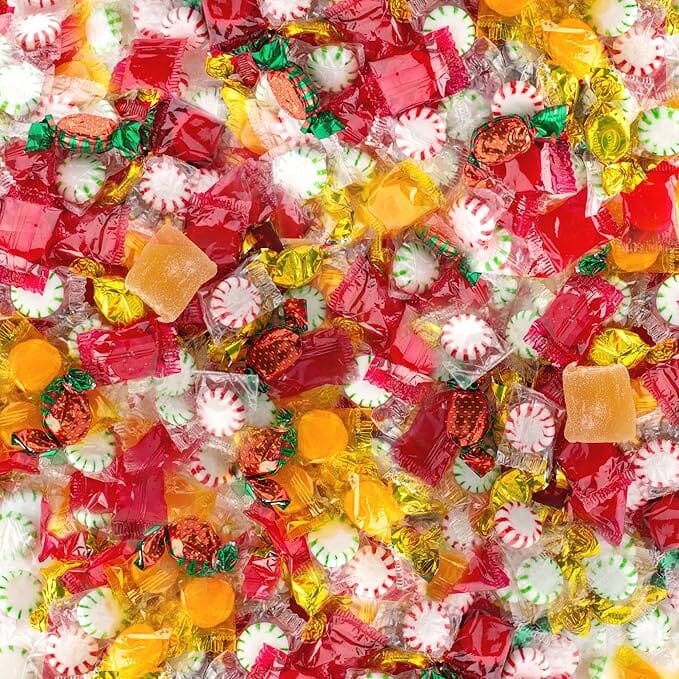 Snackathon Deluxe Mix - Old-Fashioned Hard Candy Assortment, Individually Wrapped (Peppermint, Spearmint, Strawberry, Cinnamon, Butterscotch, Fruit & More), 1 lb Resealable Pouch, Approx. 80 Pieces Snackathon 