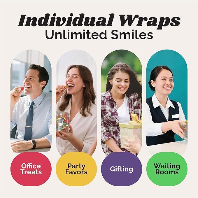 Snackathon Deluxe Mix - Old-Fashioned Hard Candy Assortment, Individually Wrapped (Peppermint, Spearmint, Strawberry, Cinnamon, Butterscotch, Fruit & More), 1 lb Resealable Pouch, Approx. 80 Pieces Snackathon 