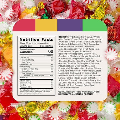 Snackathon Deluxe Mix - Old-Fashioned Hard Candy Assortment, Individually Wrapped (Peppermint, Spearmint, Strawberry, Cinnamon, Butterscotch, Fruit & More), 1 lb Resealable Pouch, Approx. 80 Pieces Snackathon 