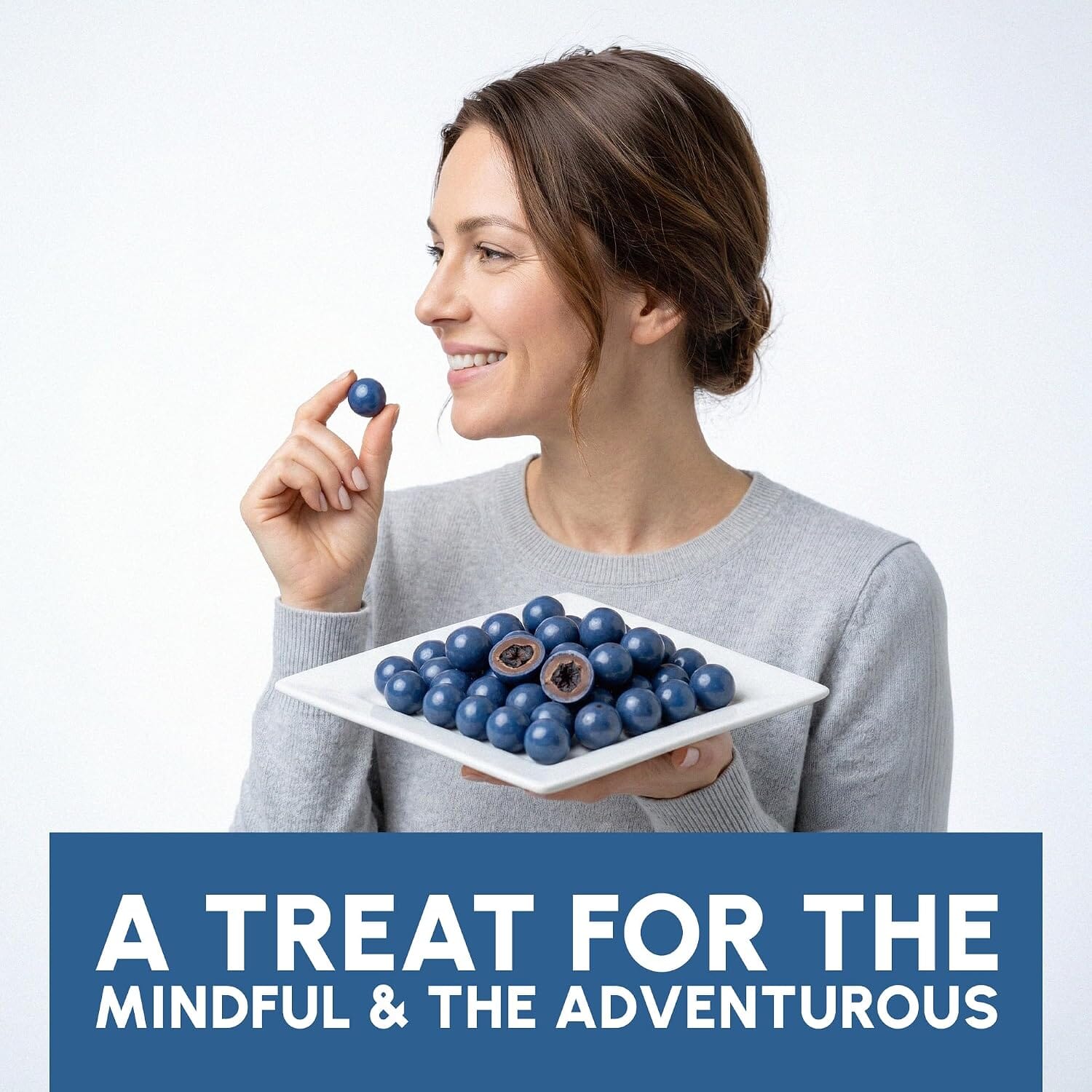 Snackathon Double Chocolate Covered Blueberries, 6 OZ or 18 OZ, Dried Blueberries Coated in Milk & White Chocolate, Creamy & Fruity Gourmet Chocolate Candy for Snacking & Gifting Snackathon 
