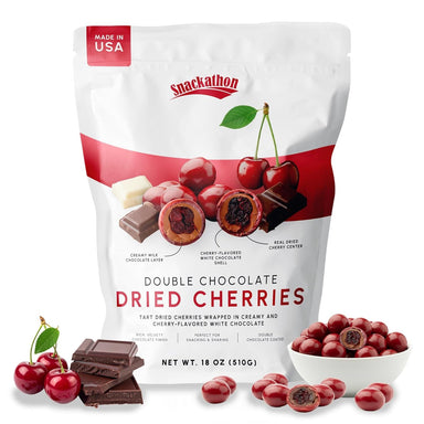 Snackathon Double Chocolate Covered Cherries, 18 OZ Resealable Bulk Bag Snackathon Foods 