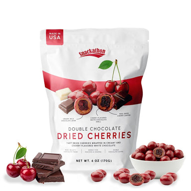 Snackathon Double Chocolate Covered Cherries, 6 OZ Resealable Bag Snackathon Foods 