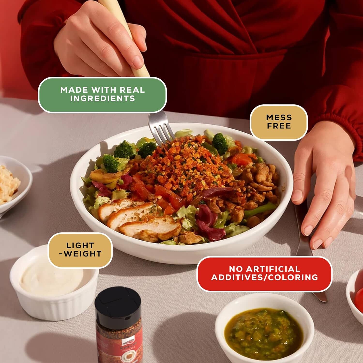 Snackathon Furikake Rice Seasoning, 3-Flavor Bundle (Nori Komi, Katsuo Fumi, Kimchi Flavored) Snackathon 