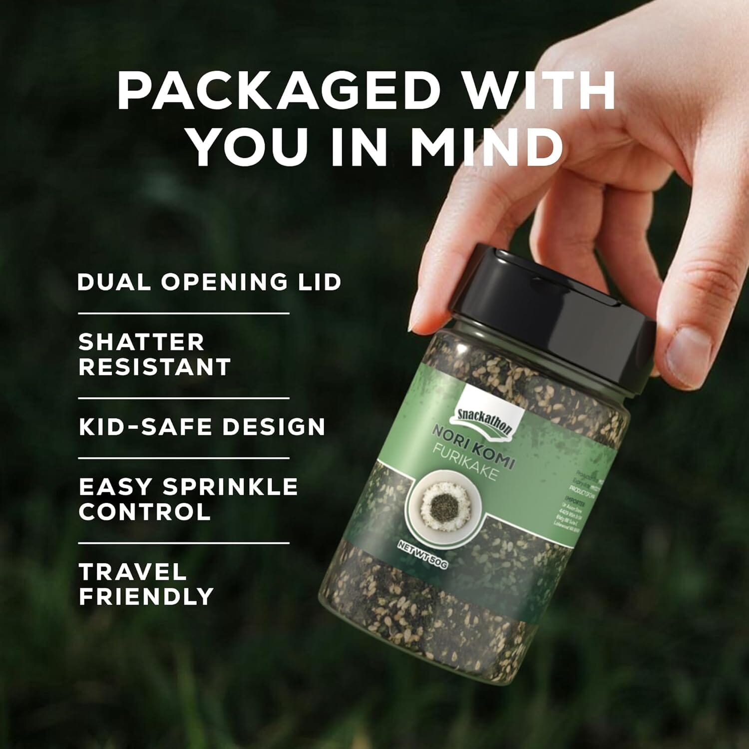 Snackathon Furikake Rice Seasoning, 3-Flavor Bundle (Nori Komi, Katsuo Fumi, Kimchi Flavored) Snackathon 