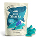 Snackathon Gummy Sharks Candy, Soft & Chewy Blue Raspberry Gummies Snackathon Blue Sharks 2.2 Pound 