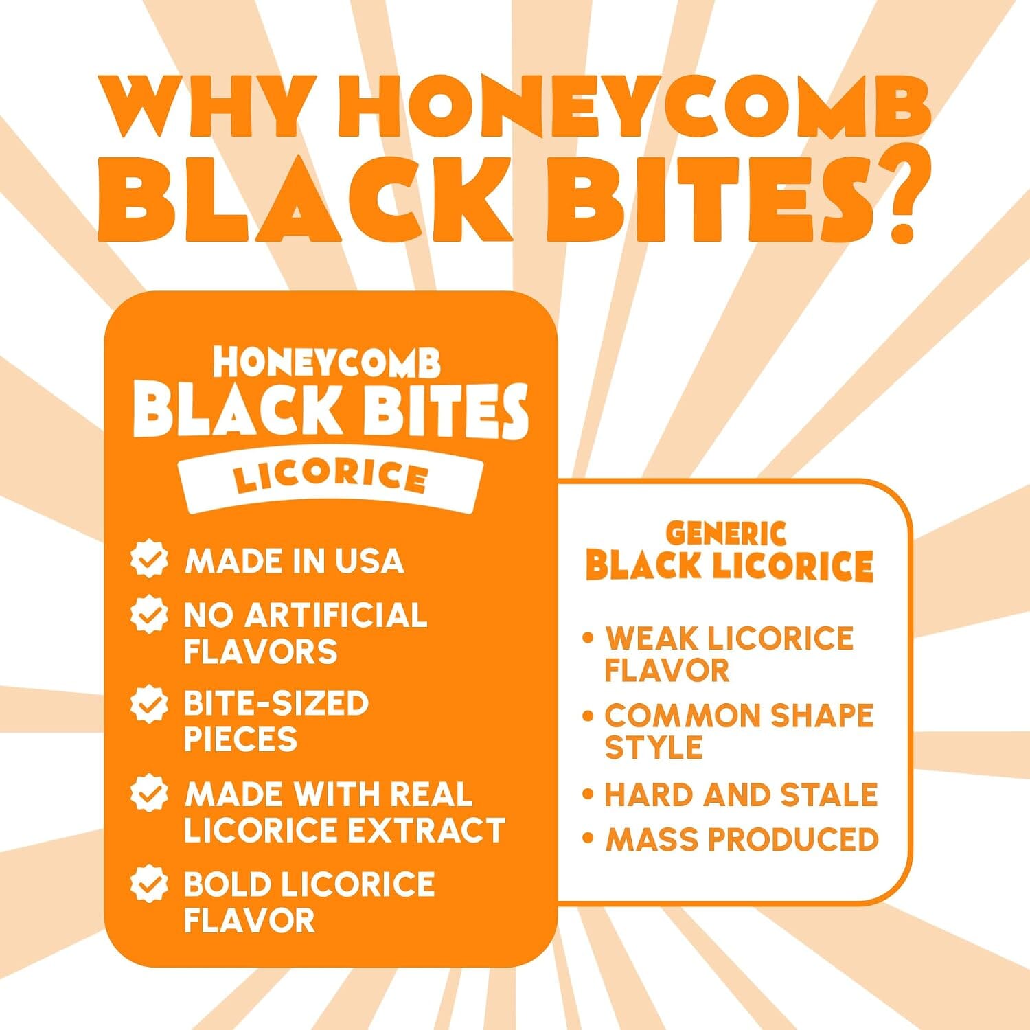 Snackathon Honeycomb Black Licorice Bites, Chewy Black Licorice Nibs Snackathon 