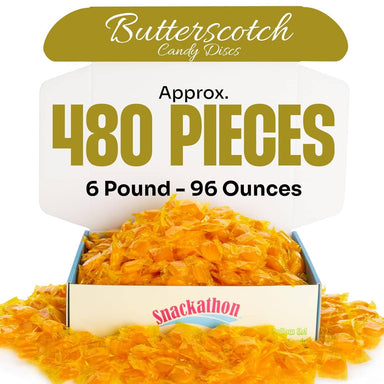 Snackathon Individually Wrapped Bulk Hard Candy Discs, Butterscotch, 6 Pound Snackathon 