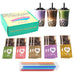 Snackathon Instant Boba Bubble Pearl Variety Milk Fruity Tea Kit (12 Servings, 5 Flavors), with Authentic Brown Sugar Caramel Tapioca Boba Pearls, Ready in Under One Minute, Straws Included - Gift Box Snackathon 5 Flavors 12 Servings 