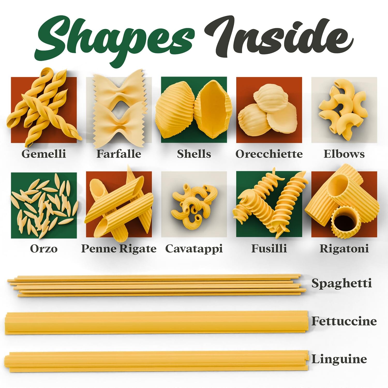 Snackathon Italian Pasta Assortment Box, Variety Shapes, Made in Italy, Gift-Ready for Home Chefs & Pasta Lovers Snackathon 13 Shapes 