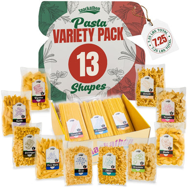 Snackathon Italian Pasta Assortment Box, Variety Shapes, Made in Italy, Gift-Ready for Home Chefs & Pasta Lovers Snackathon 