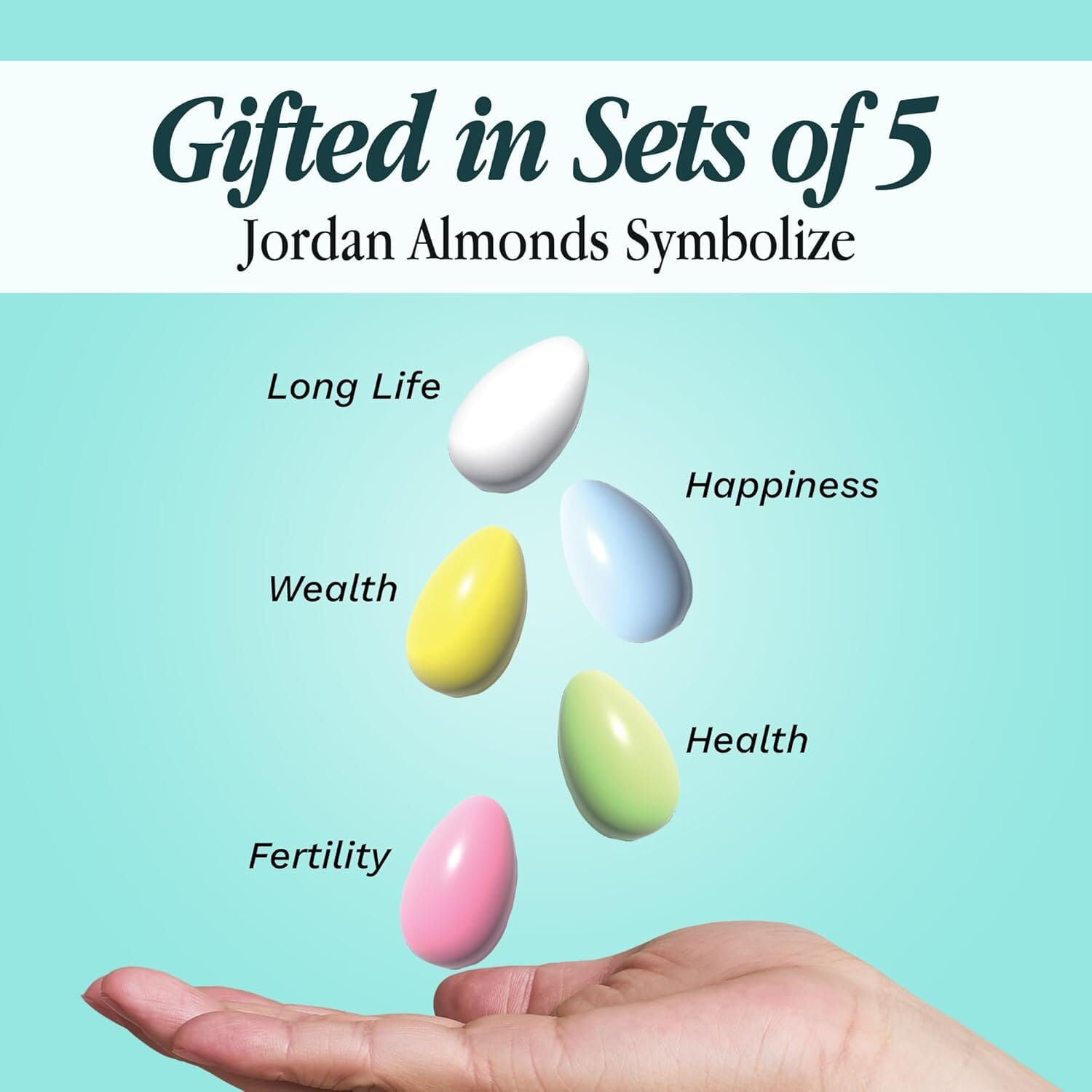 Snackathon Jordan Almonds, Assorted Pastel Candy-Coated Almonds, 1 LB Resealable Bag Snackathon 