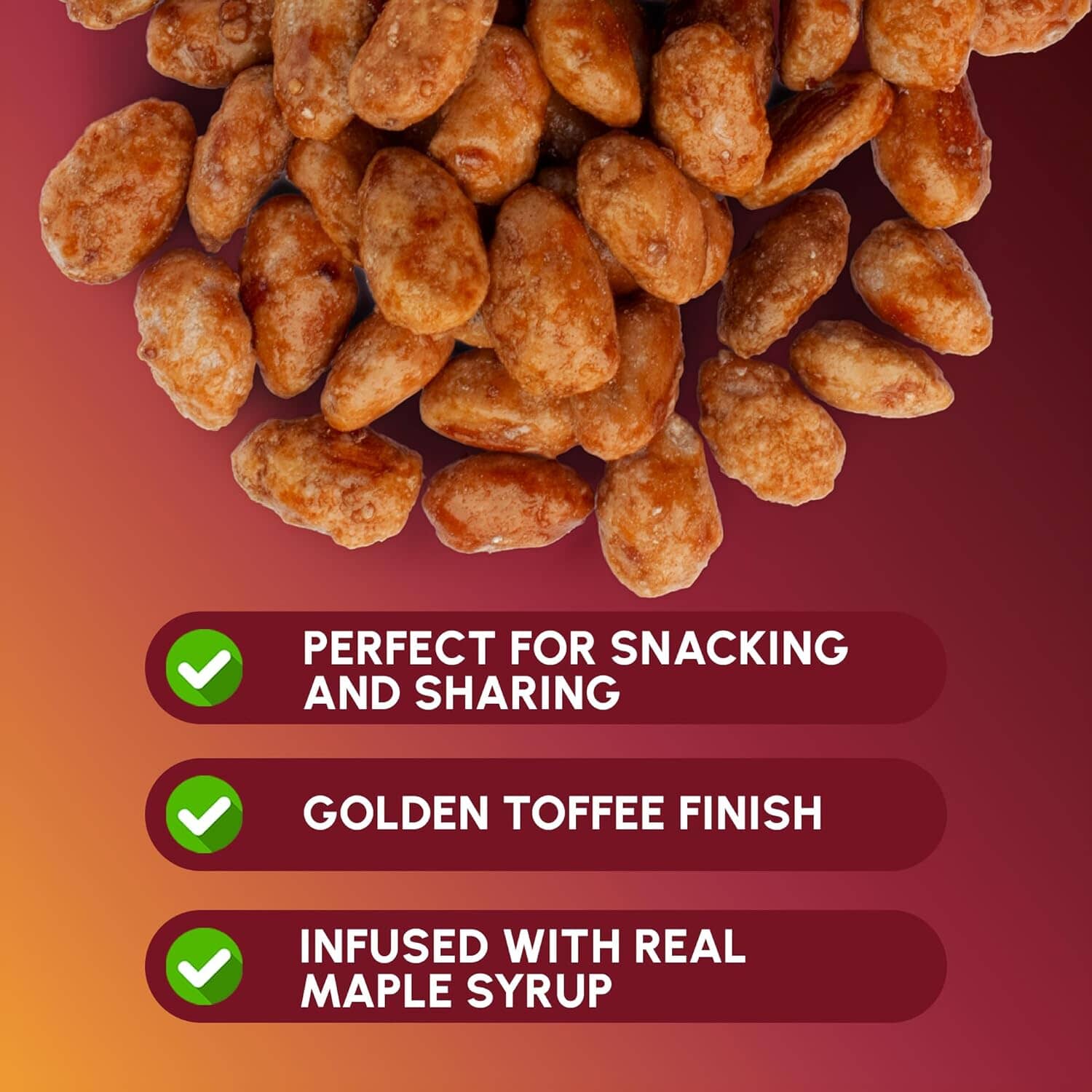 Snackathon Maple Toffee Almonds, Resealable Bag Snackathon 