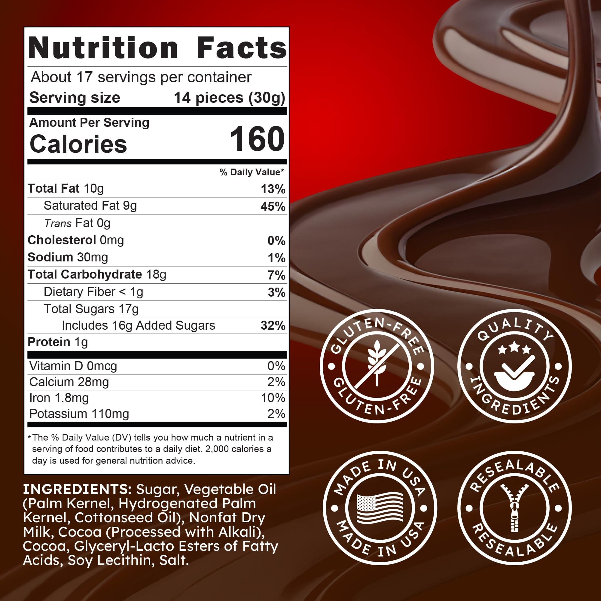 Snackathon Melting Wafers - Milk Compound Chocolate Coating, 17.6 OZ (Multiple Flavors) Snackathon 