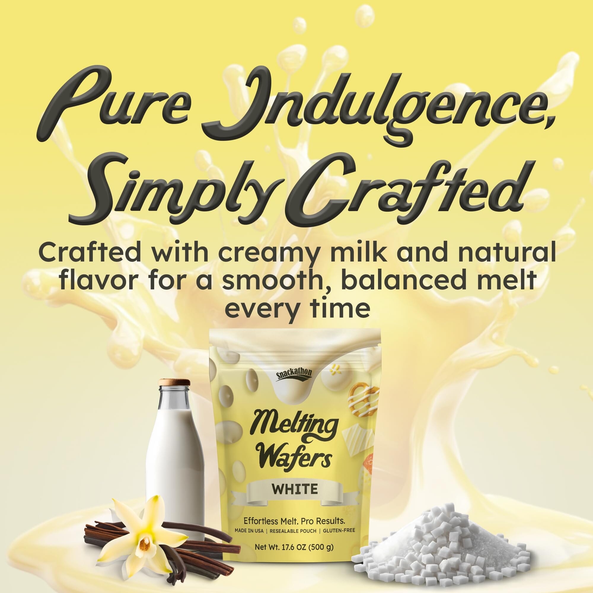 Snackathon Melting Wafers - Milk Compound Chocolate Coating, 17.6 OZ (Multiple Flavors) Snackathon 