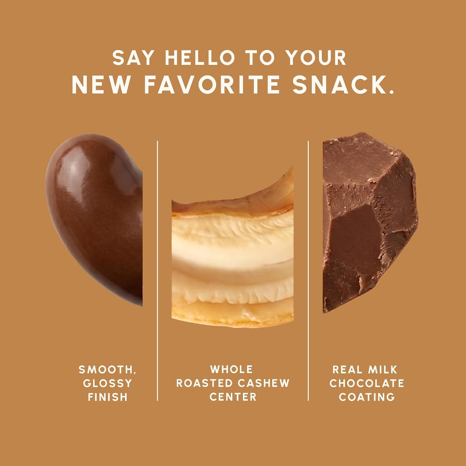 Snackathon Milk Chocolate Covered Cashews, Resealable Bag Snackathon 