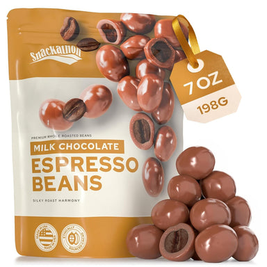 Snackathon Milk Chocolate Covered Espresso Beans, 7 OZ Snackathon 