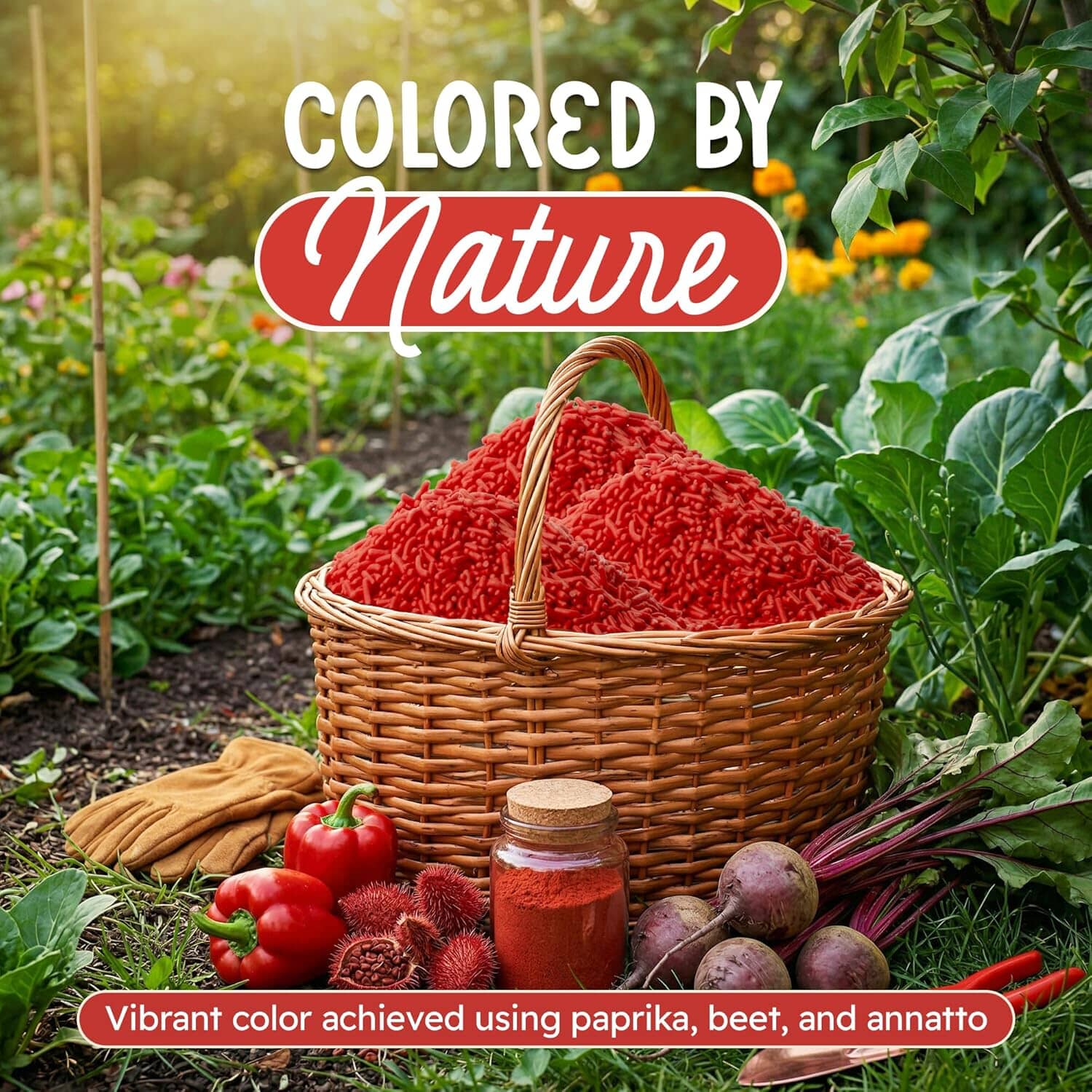 Snackathon Natural Dye-Free Red Sprinkles for Baking & Decorating (Jimmies) Snackathon 