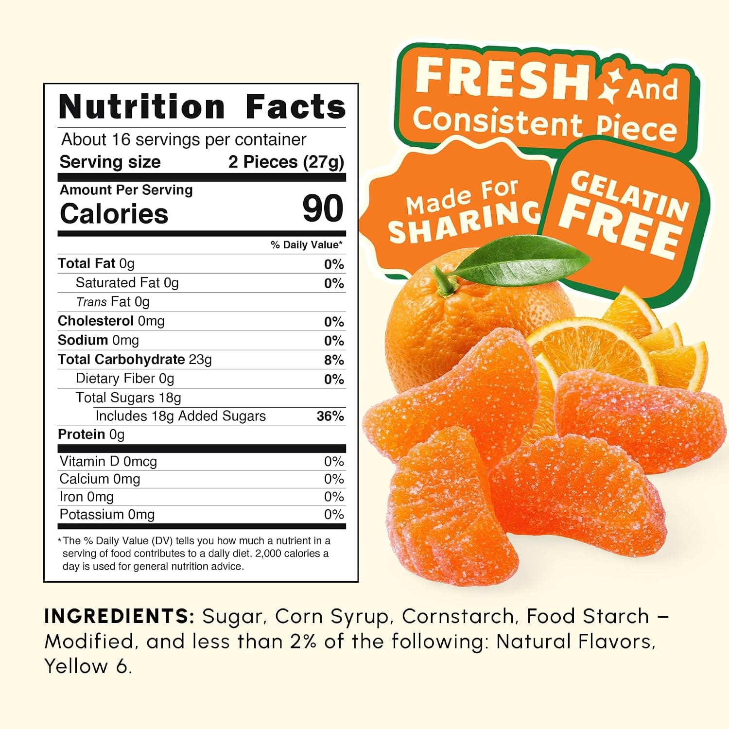 Snackathon Orange Slices Candy, Soft & Chewy Slices Snackathon 
