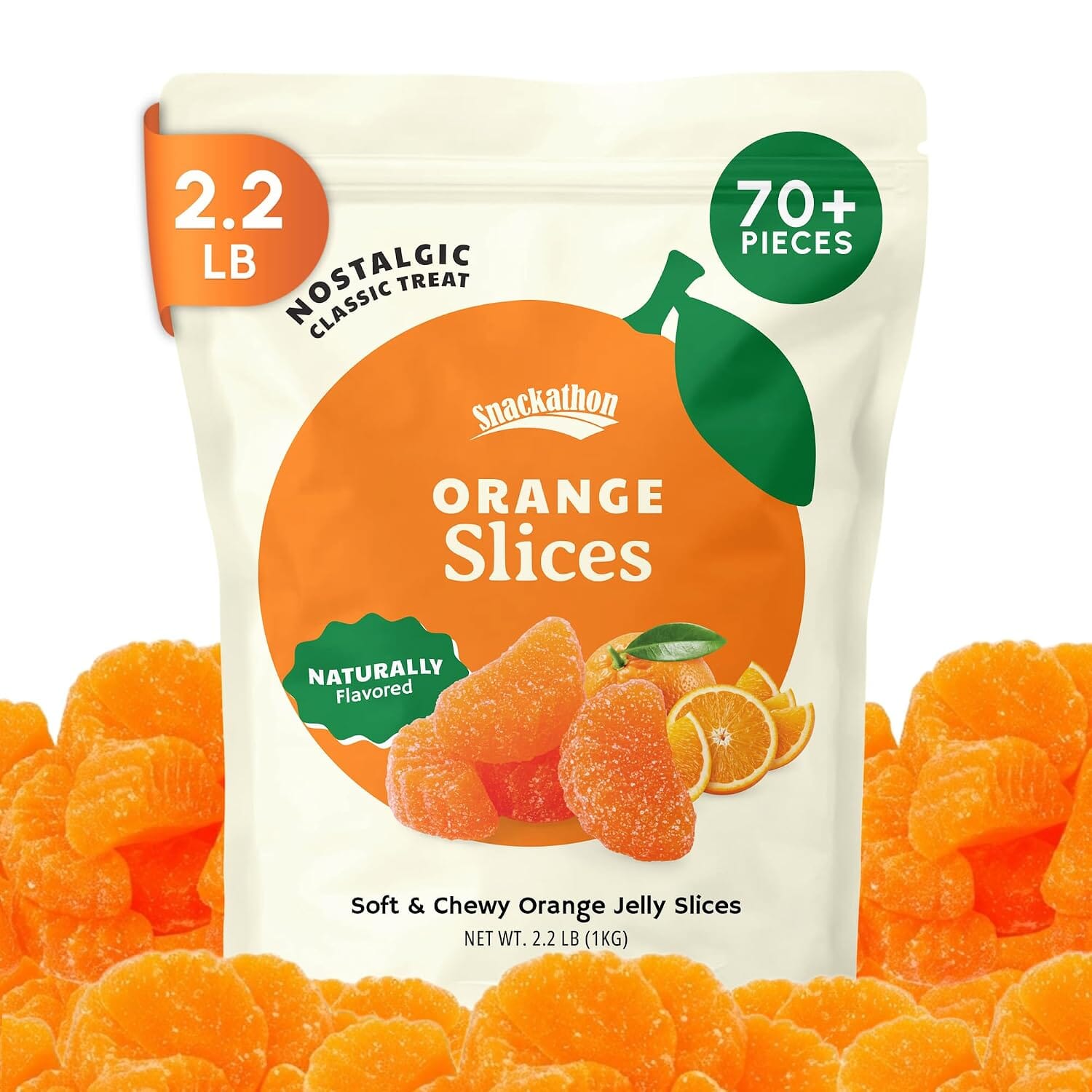 Snackathon Orange Slices Candy, Soft & Chewy Slices Snackathon 