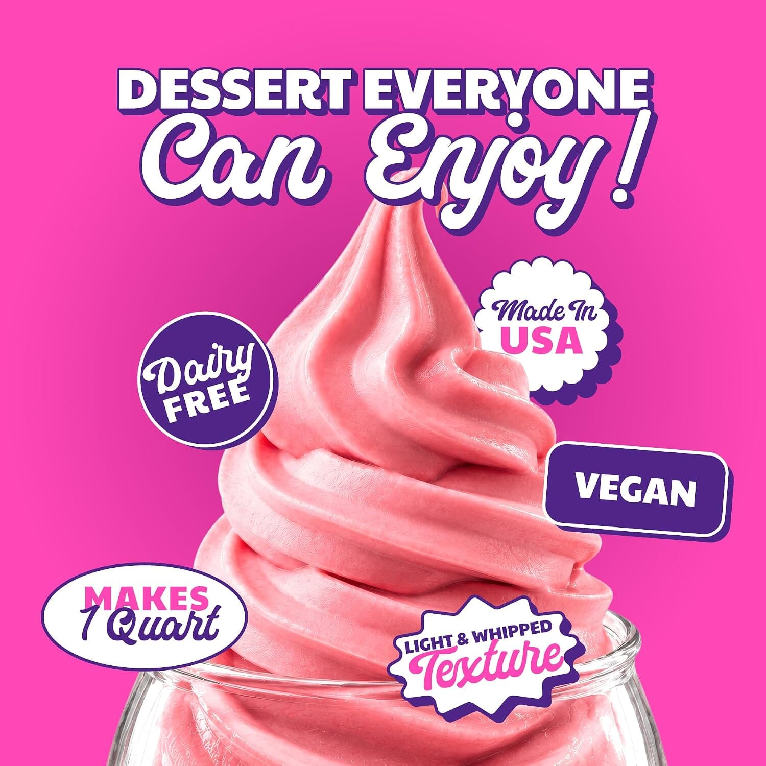 Snackathon Raspberry Soft Serve Ice Cream Mix, Dairy Free Gluten Free Powder Mix Snackathon 