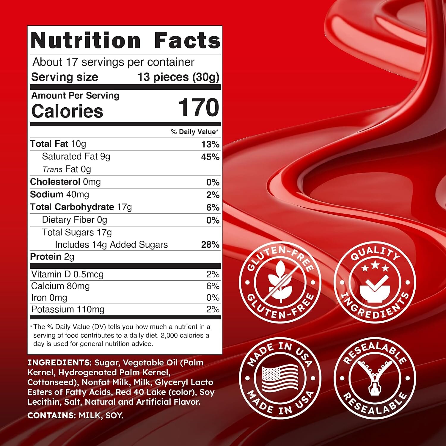 Snackathon Red Melting Wafers, Red Compound Chocolate Candy Melts for Desserts Snackathon 