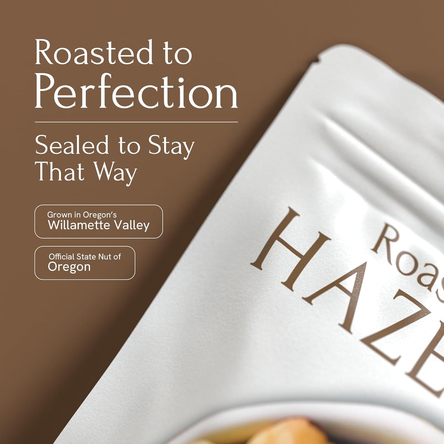 Snackathon Roasted Oregon Hazelnuts, Unsalted, Dry Roasted, Whole Filberts, Premium Natural Nuts Grown in USA, 1 LB Resealable Bag, Healthy Snack, Ideal for Baking, Nut Butters & Recipes Snackathon 