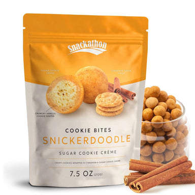 Snackathon Snickerdoodle Cookie Bites, Crispy Mini Cookie Balls Snackathon Snickerdoodle 7.5 Ounce 
