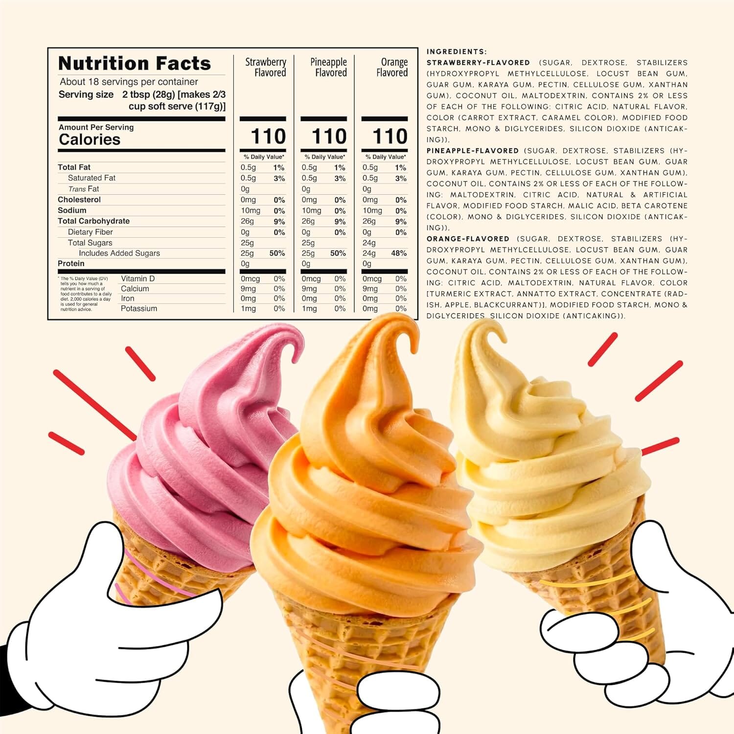Snackathon Soft Serve Mix Variety Pack, 3 Fruity Flavors Snackathon 